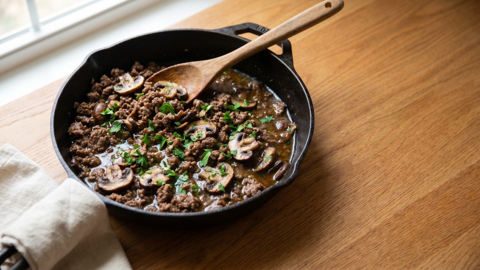 ground beef and mushroom recipes