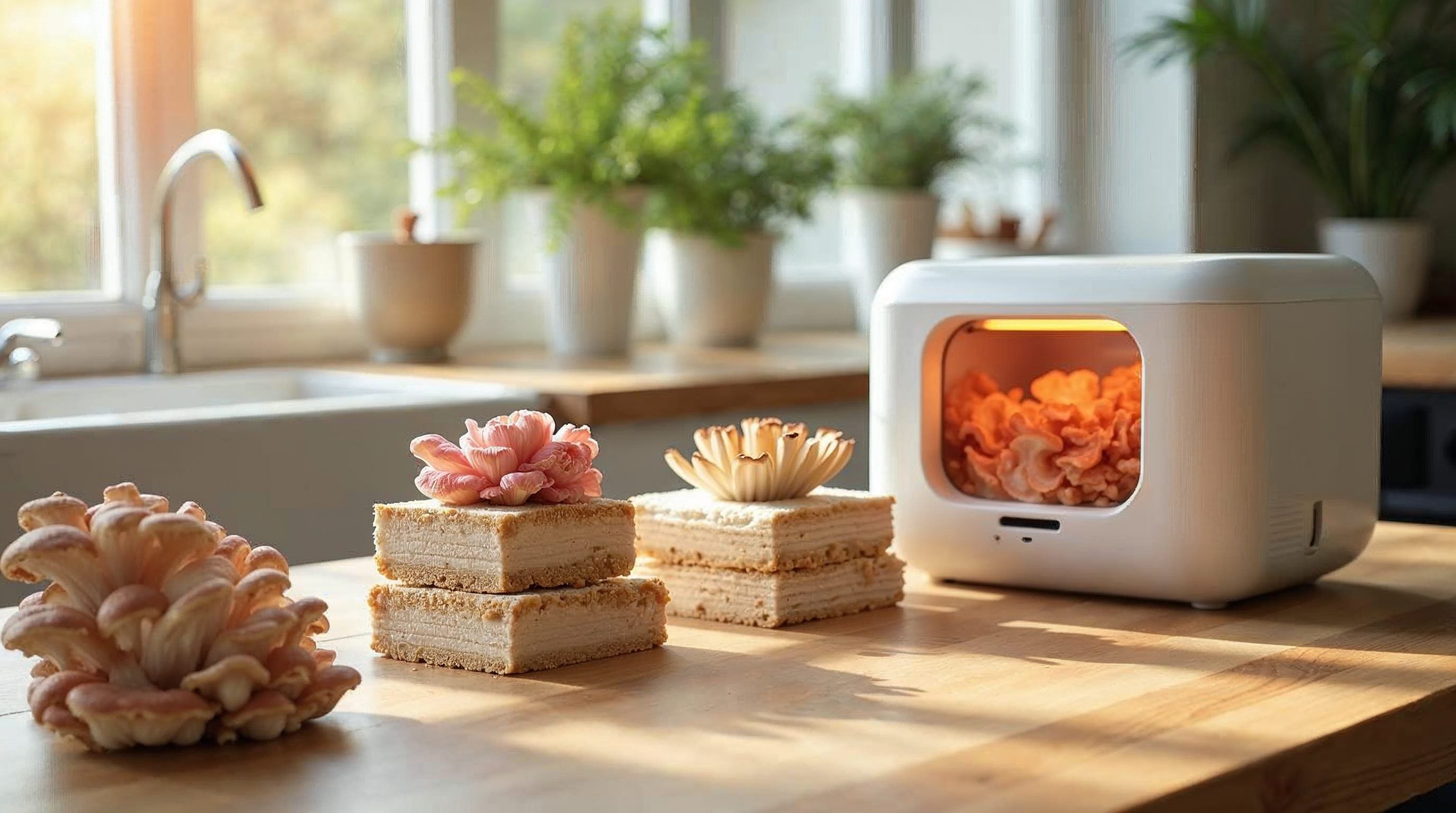 Best mushroom growing kits compared on kitchen counter