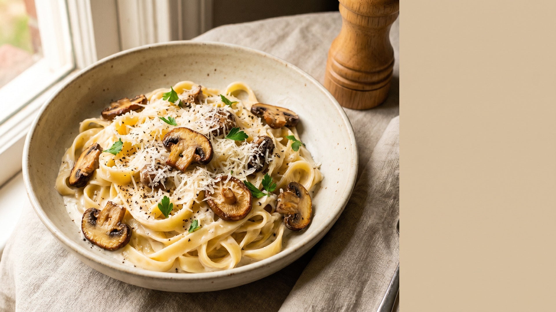 mushroom alfredo sauce
