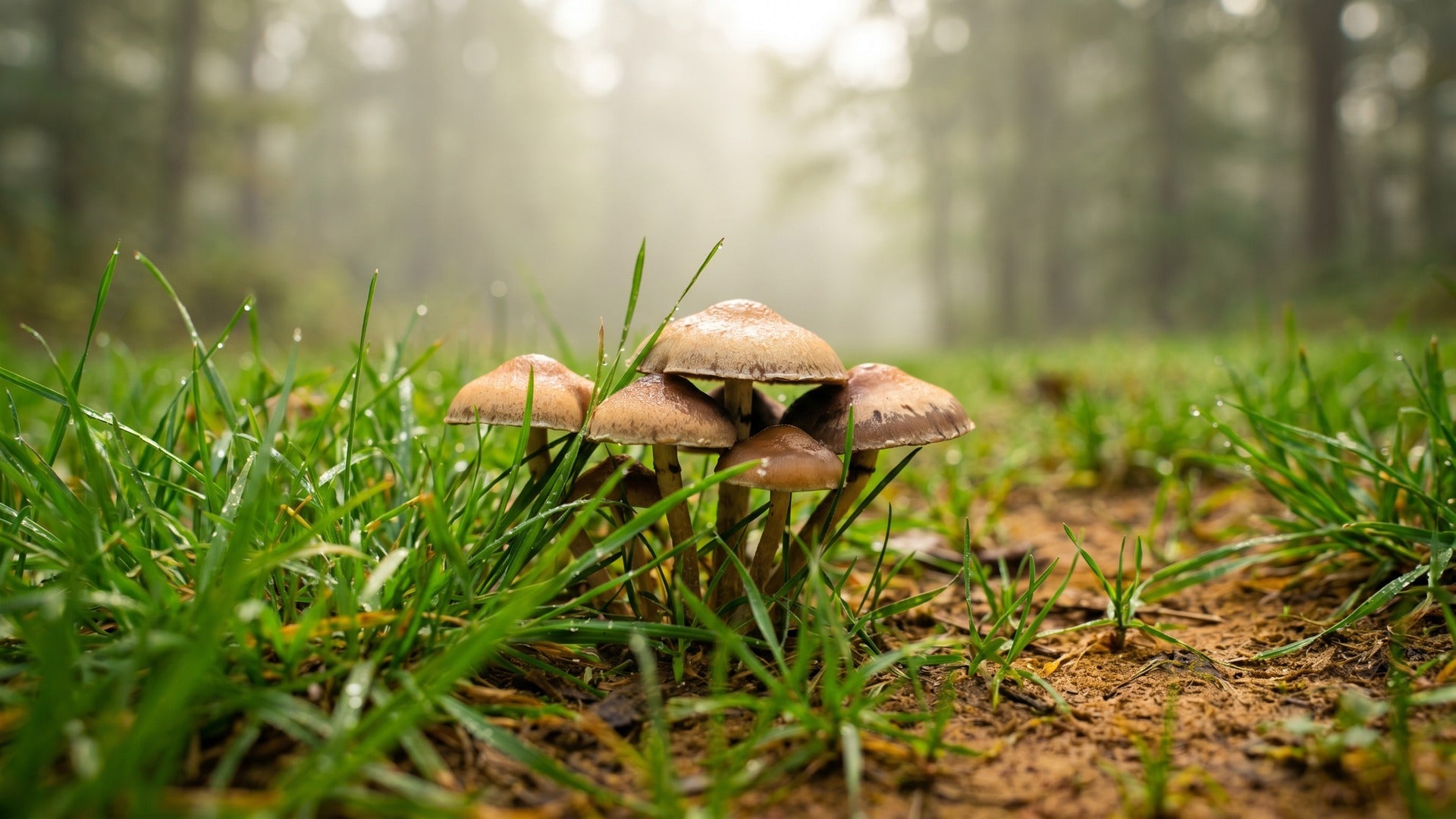 mushrooms in yard