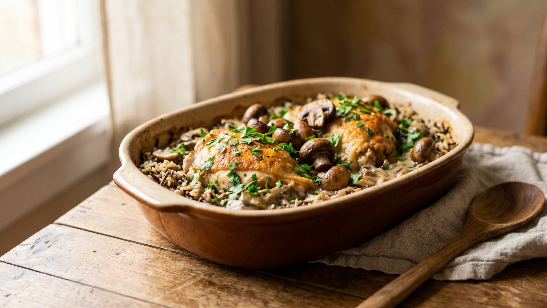 chicken and rice with cream of mushroom soup