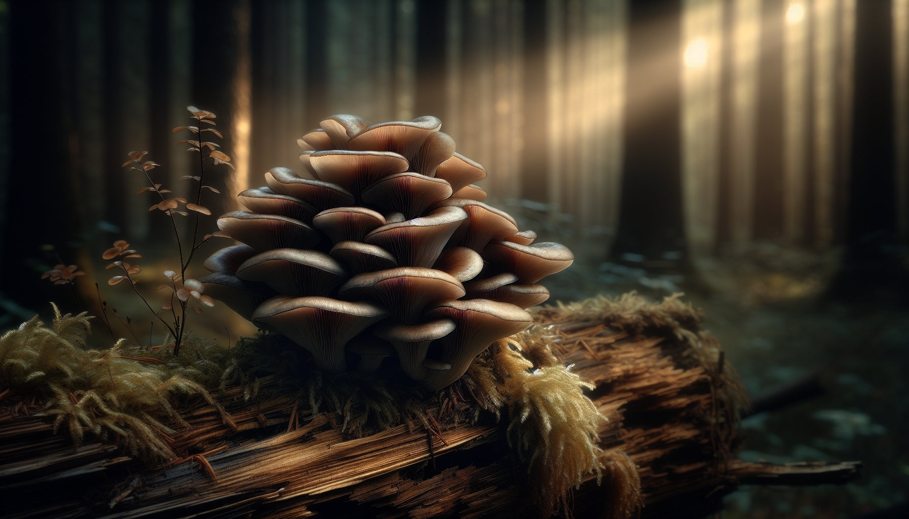 mushroom and light