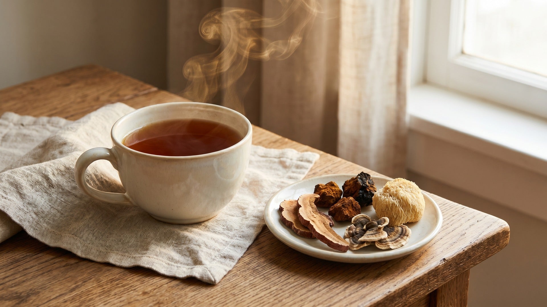 mushroom in tea