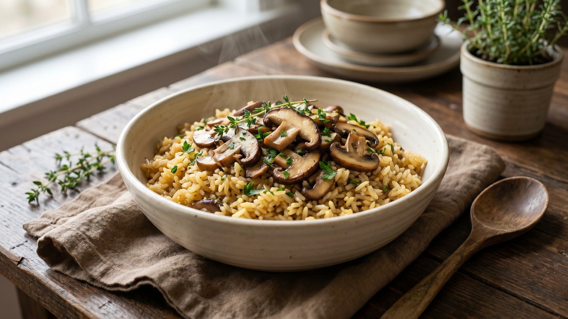 mushroom rice