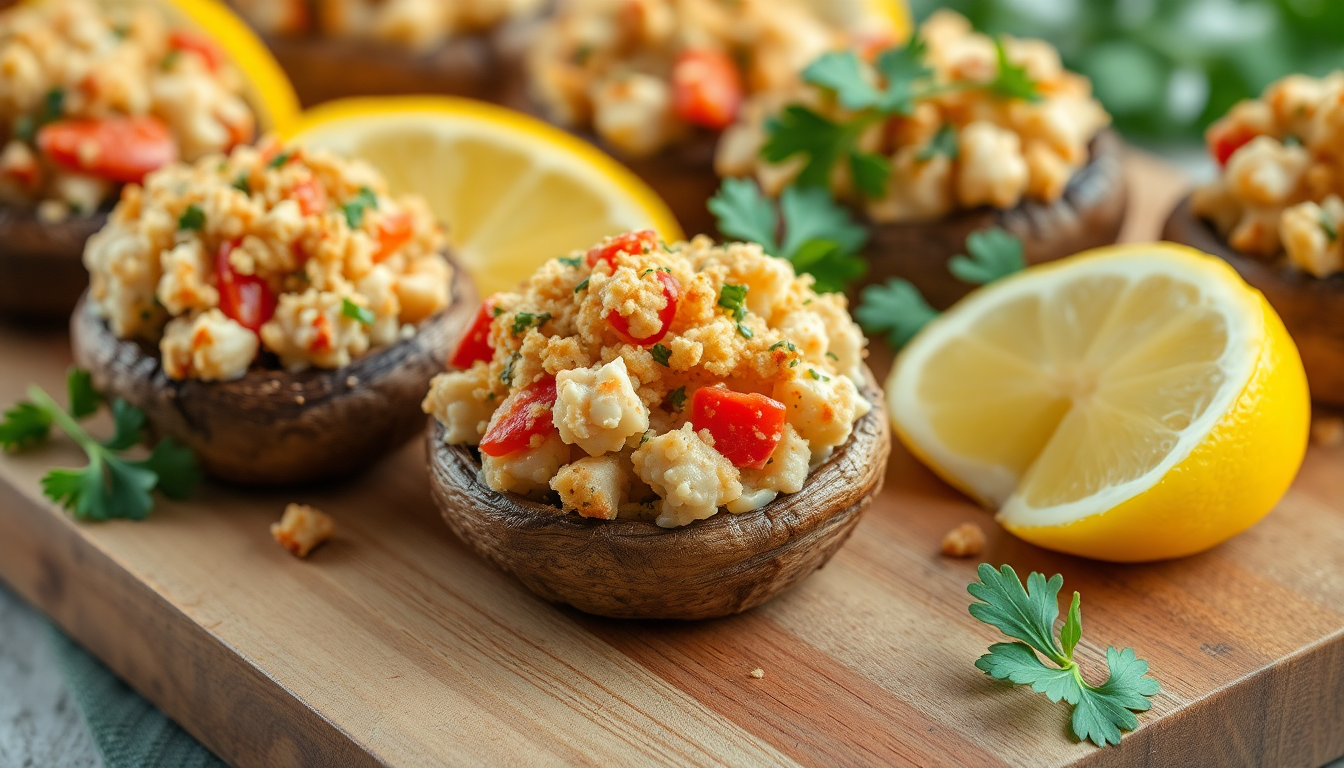 Crab Stuffed Mushrooms - A Delicious Gourmet Appetizer