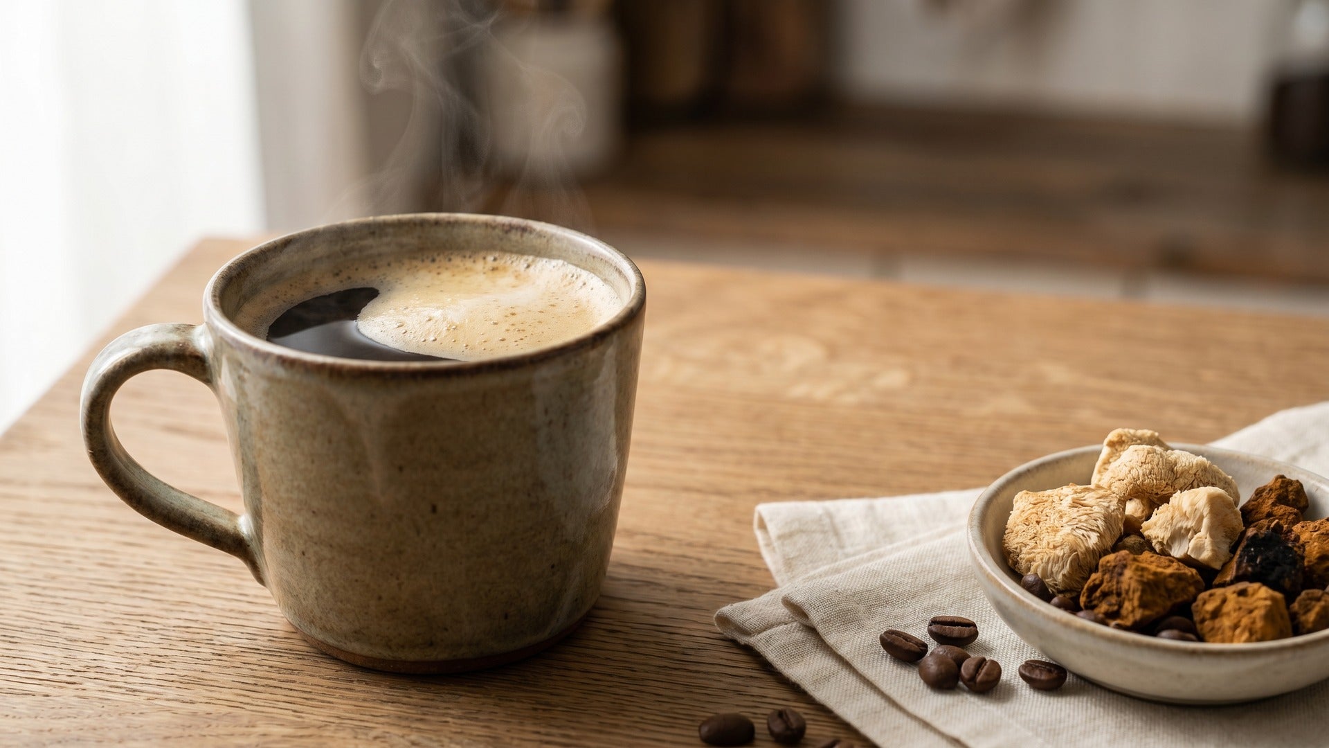 what does mushroom coffee taste like
