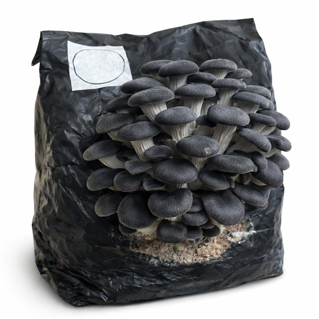 Black Oyster Mushroom Fruiting Block - 5 lbs